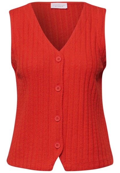 Weste mit V-Neck und Knopfleiste