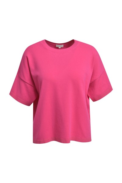 1/2 sleeve boxy pullover w roundneck