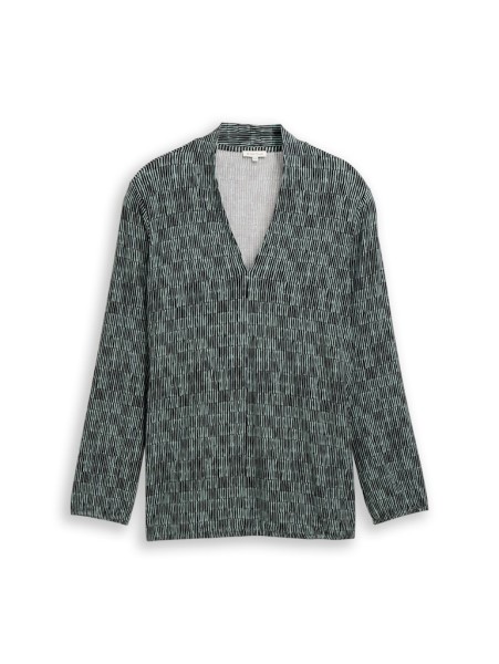 Plus Size - Langarmshirt mit Allover-Print