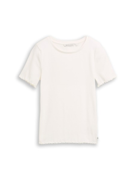 Slim Fit T-Shirt mit Rippstruktur