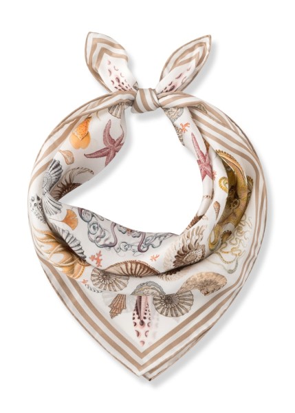 Premium Nickituch aus reiner Seide mit maritimen Motiven