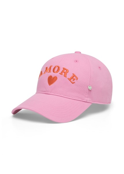 Baumwoll-Cap mit AMORE-Stickerei