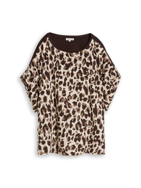 Plus Size - T-Shirt mit Leo-Print