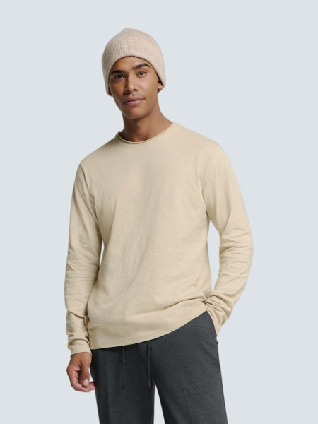 T-Shirt Long Sleeve Crewneck Slub