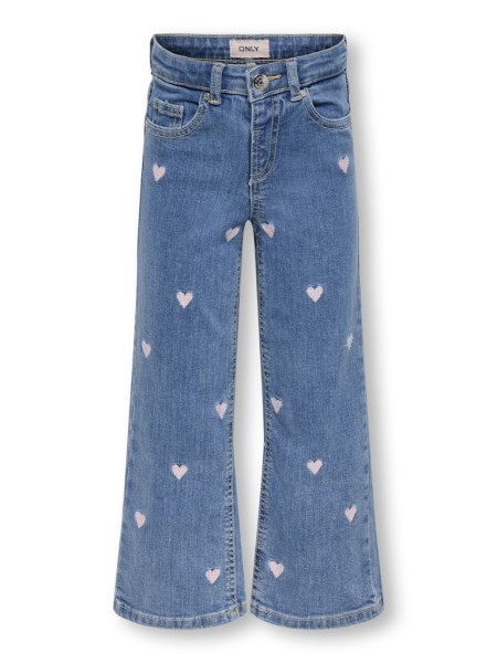 KMGJUICY WIDE LEG HEART EMB JEANS NOOS
