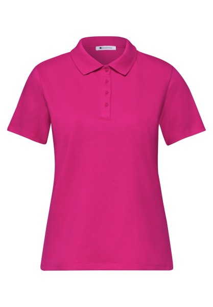 Kurzarm Poloshirt in Rippstruktur
