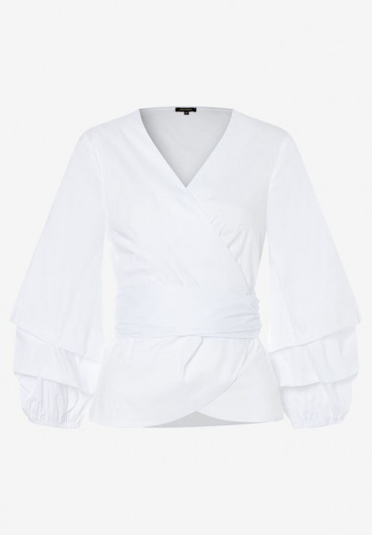 Wickelbluse weiß Sommer-Kollektion