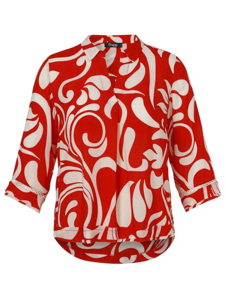 Bluse Kragen 3/4 Arm Druck