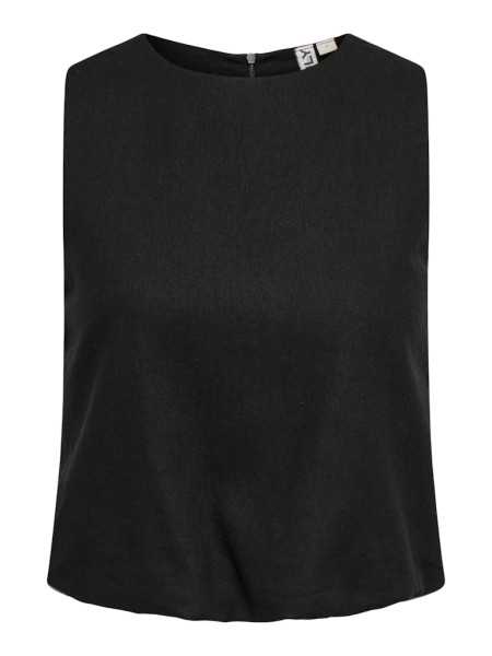 ONLGOA S/L BALLON LINEN BL TOP CC PNT