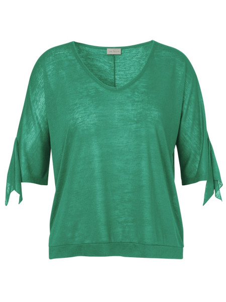 T-Shirt V-Ausschnitt 1/2 Arm Knoten