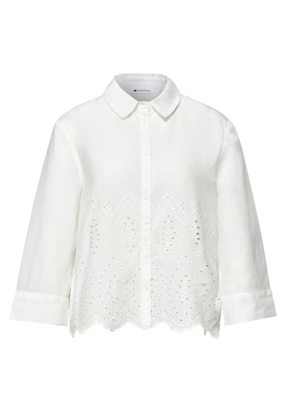 3/4-Arm Bluse mit Shiffleydetails