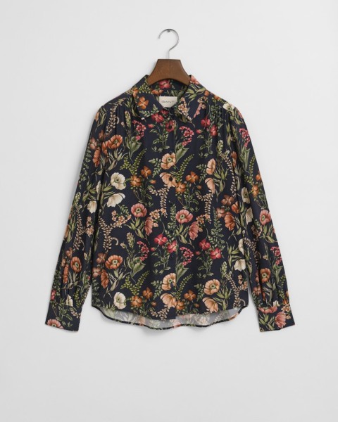 Relaxed Fit Viskose Bluse mit Blumen-Print