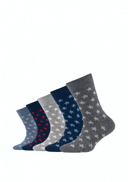 Children ca-soft organic stars/stripes Socks 5p