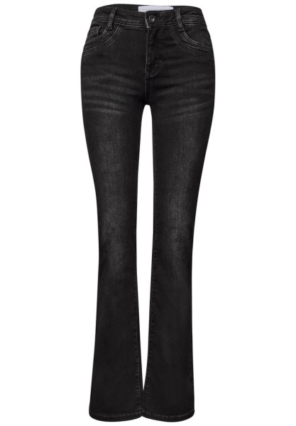Mid Waist Bootcut Jeans im Slim Fit