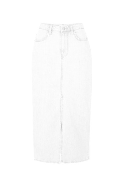 long white denim skirt organic