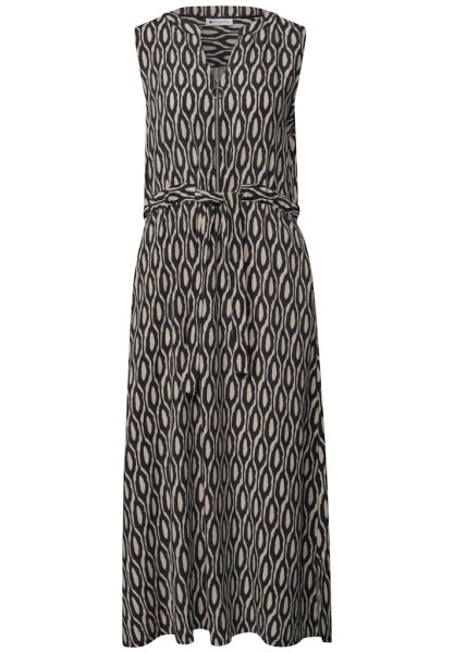 Midi-Kleid mit Split Neck und Zipper
