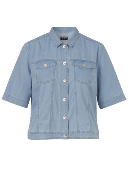 Jacke Kragen 1/2 Arm Jeans Knöpfe
