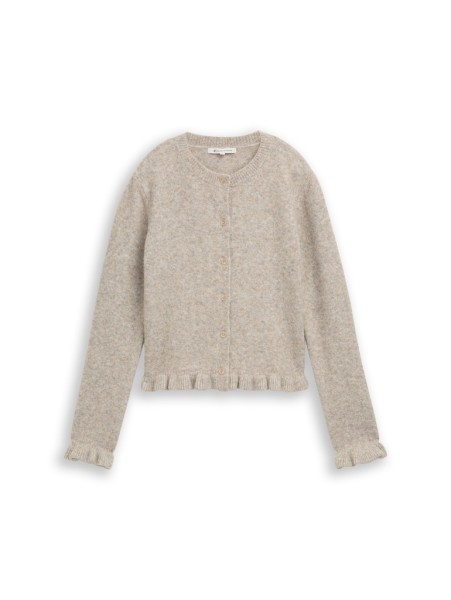 Cosy Cardigan mit Rüschen