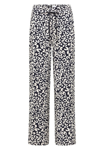 Wide Leg Hose im Loose Fit mit Leo-Print