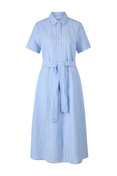 Linen striped shirtdress