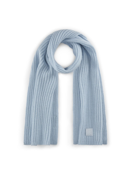 Schal in weicher Wollmischung aus Rippenstrick