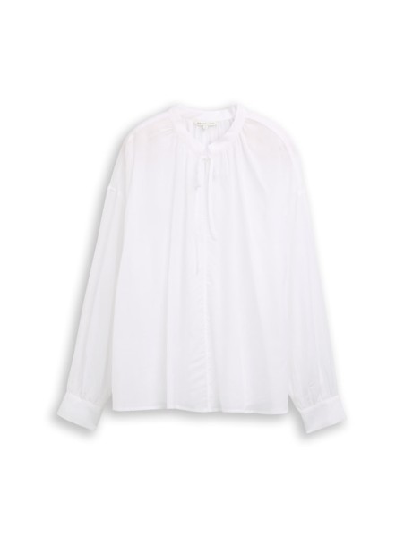 Oversize Hemdbluse mit Schleifen-Detail
