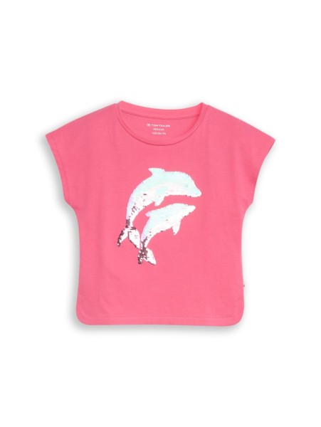 T-Shirt mit Wendepailletten