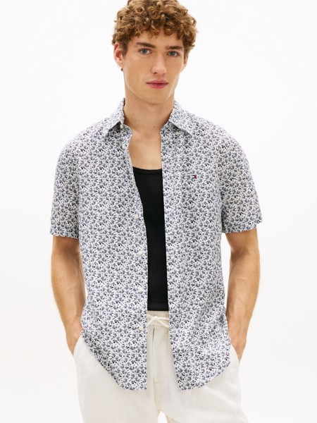 Regular Fit Tropical Print Short Sleeve Shirt