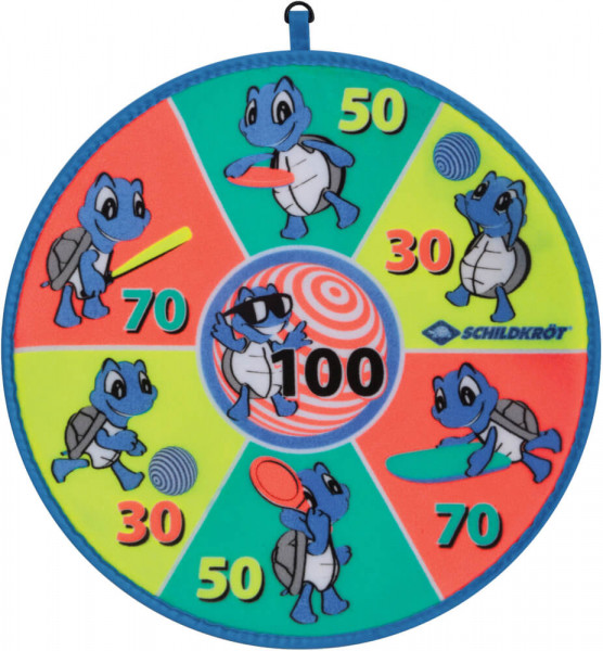 Klett-Dartscheibe mit 2 x 3 Bällen