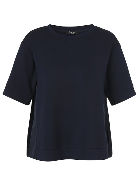 Sweatshirt Rundhals 1/2 Arm Materialmix