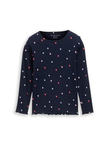 Langarmshirt mit Rippstruktur