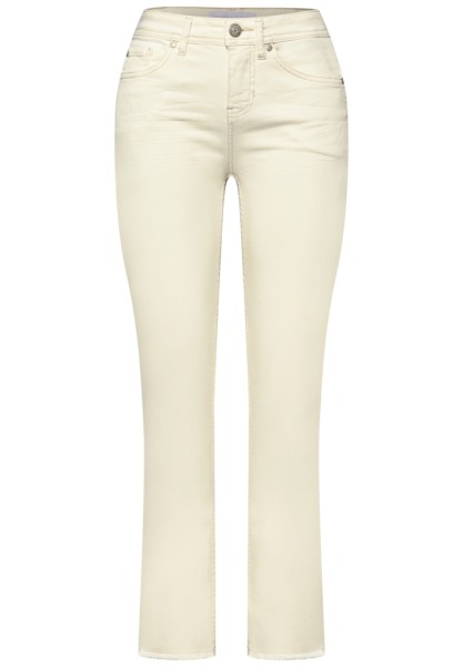 Straight Leg Jeans mit fransigem Saum