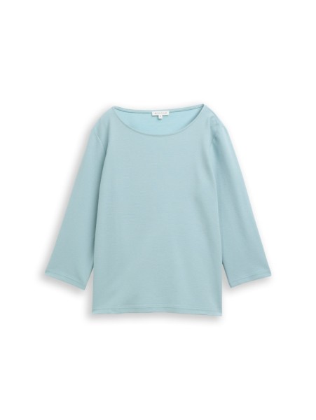 Langarmshirt mit Ottoman-Struktur