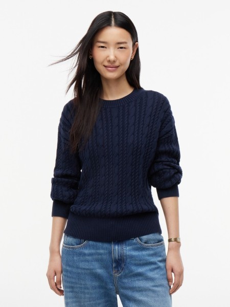 COTTON MID CABLE C-NK SWT