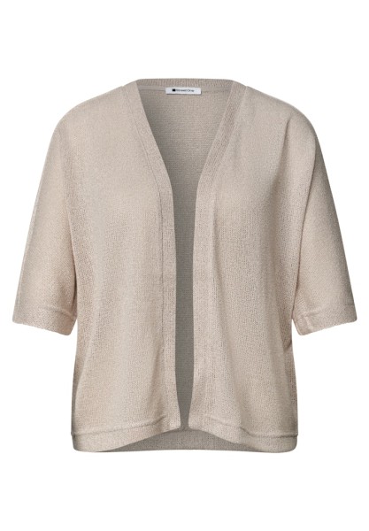 Kurzarm Jacke im Strick-Look mit Glitzer
