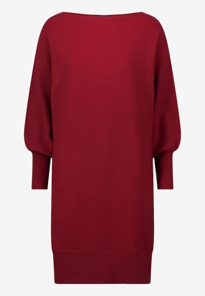 Strickkleid strukturiert U-Boot Ausschnitt