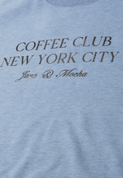 Kurzarm Sweatshirt mit Wording