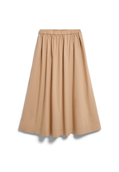 POPLIN A-LINE MIDI SKIRT