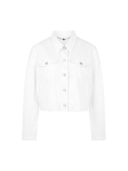 Kurze Jeansjacke aus Baumwollstretch