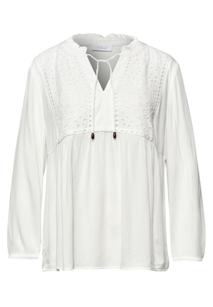 Tunika mit Split Neck und Embroidery