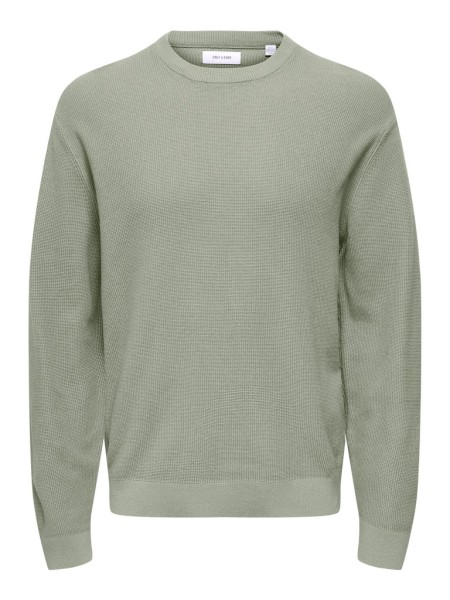 ONSTONY RLX 12 LS WAFFLE CREW KNIT NOOS