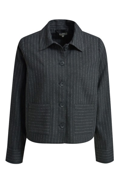 jacket w/collar patched pockets 1/1 sleeve