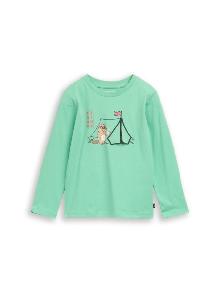 Langarmshirt mit Biber-Print