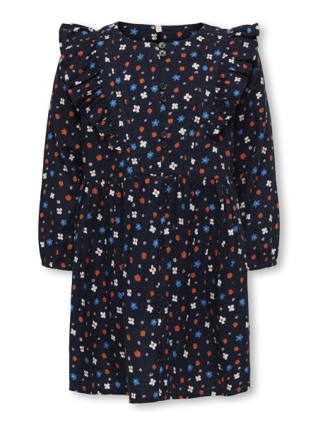 KMGASTRID L/S TWILL DRESS AOP WVN