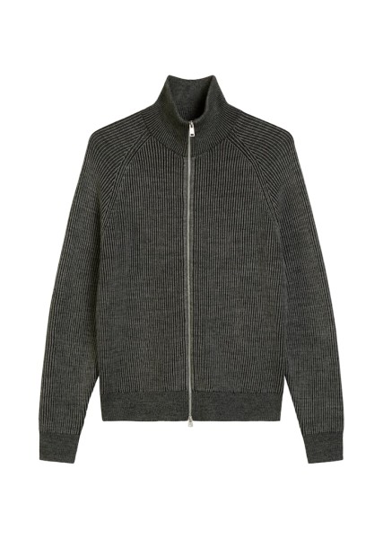 Zipper-Strickjacke regular