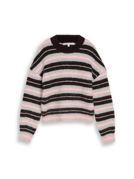 Relaxed Fit Strickpullover mit Rundhalsausschnitt