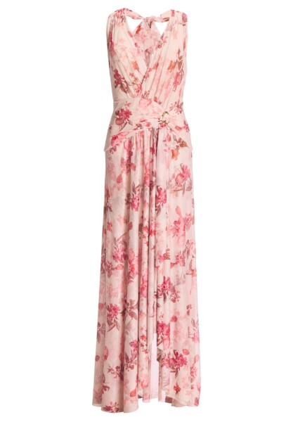 Neckholder Abendkleid mit floralem Print