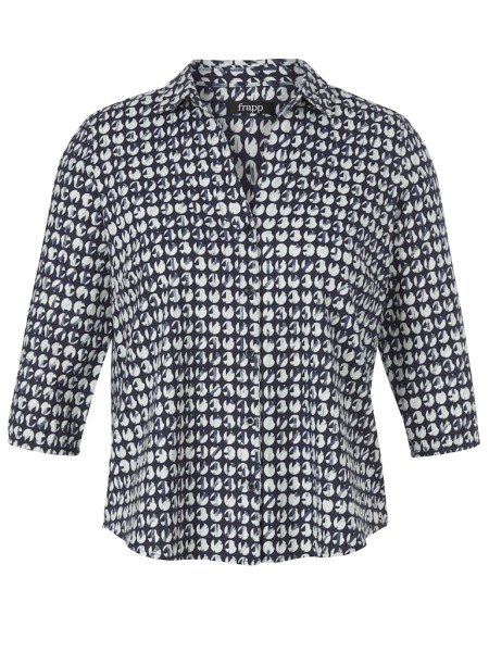 Bluse Kragen 3/4 Arm Druck