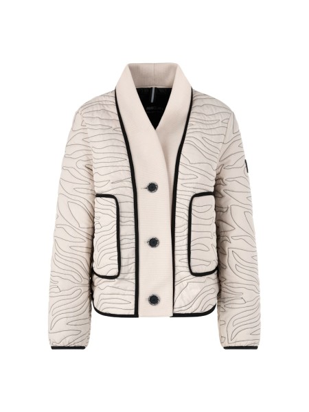 Kurze Steppjacke mit Strick-Detail