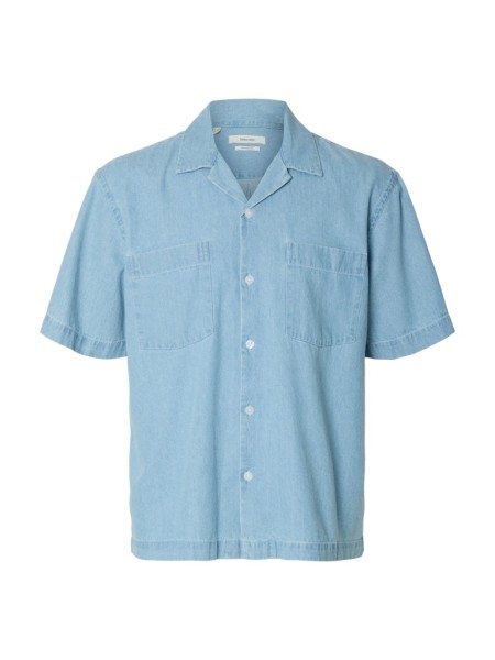 SLHRLXCARLO DENIM SS SHIRT RESORT